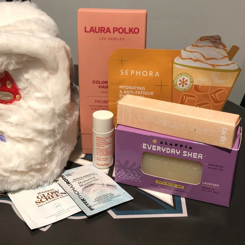 Addy Ly Cosmetic Travel Bag and Assorted Skincare